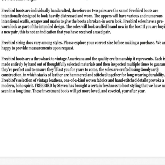 FREEBIRD BY STEVEN SAMMI LEATHER ANKLE BOOTS SZ 7,NEW - Picture 9 of 9